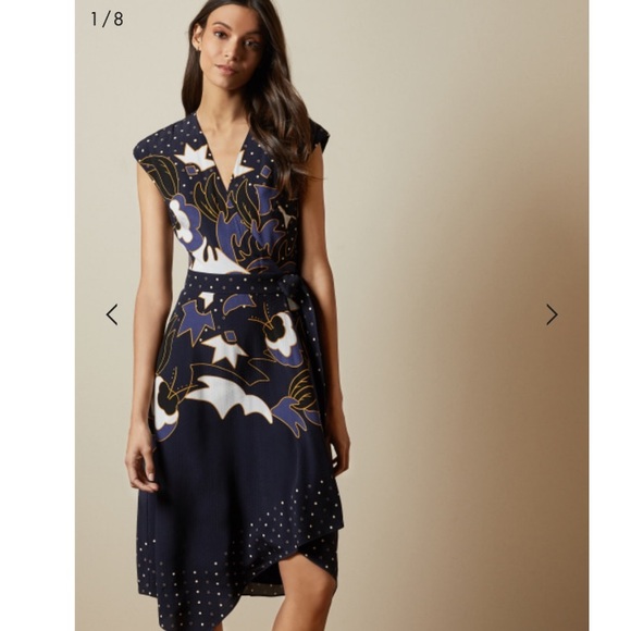 TED BAKER • saretti masquerade wrap dress - Picture 6 of 8